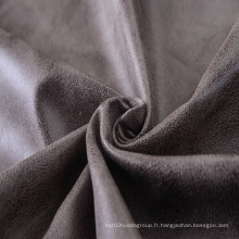 Tissu en suède Bronze 100% polyester en cuir synthétique